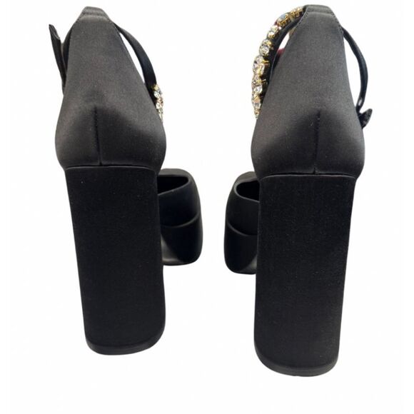Versace Medusa Charm Platform Heel in Black - Picture 4 of 5